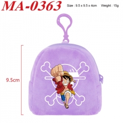 One Piece Anime cartoon plush coin purse 9.5X9.5X4cm