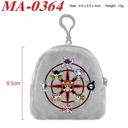 One Piece Anime cartoon plush coin purse 9.5X9.5X4cm