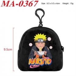 Naruto Anime cartoon plush coin purse 9.5X9.5X4cm