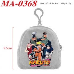 Naruto Anime cartoon plush coin purse 9.5X9.5X4cm