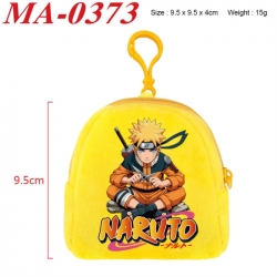Naruto Anime cartoon plush coin purse 9.5X9.5X4cm
