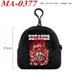 Naruto Anime cartoon plush coin purse 9.5X9.5X4cm