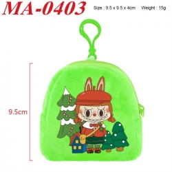 Labubu Anime cartoon plush coin purse 9.5X9.5X4cm