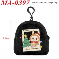 Labubu Anime cartoon plush coin purse 9.5X9.5X4cm