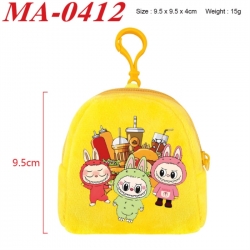 Labubu Anime cartoon plush coin purse 9.5X9.5X4cm