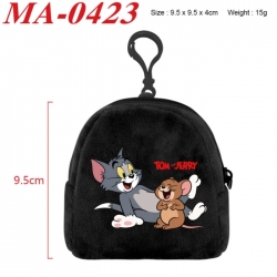Tom and Jerry Anime cartoon plush coin purse 9.5X9.5X4cm