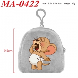 Tom and Jerry Anime cartoon plush coin purse 9.5X9.5X4cm