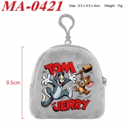 Tom and Jerry Anime cartoon plush coin purse 9.5X9.5X4cm