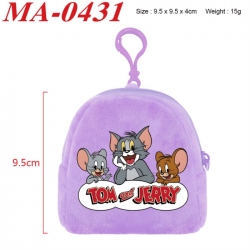 Tom and Jerry Anime cartoon plush coin purse 9.5X9.5X4cm