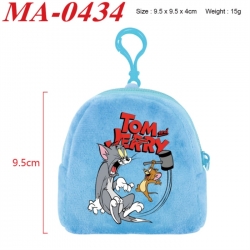Tom and Jerry Anime cartoon plush coin purse 9.5X9.5X4cm