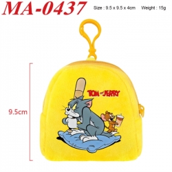 Tom and Jerry Anime cartoon plush coin purse 9.5X9.5X4cm