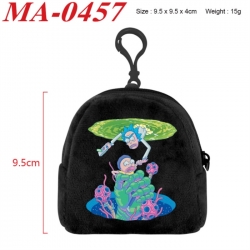 Rick and Morty Anime cartoon plush coin purse 9.5X9.5X4cm