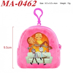 Rick and Morty Anime cartoon plush coin purse 9.5X9.5X4cm