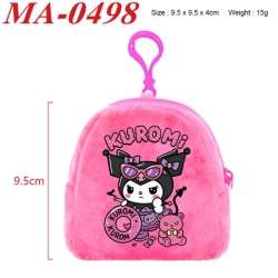 Sanrio Anime cartoon plush coin purse 9.5X9.5X4cm