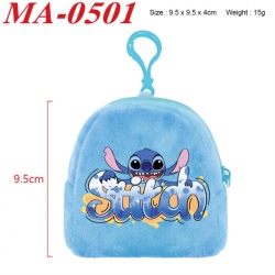 Lilo & Stitch Anime cartoon plush coin purse 9.5X9.5X4cm