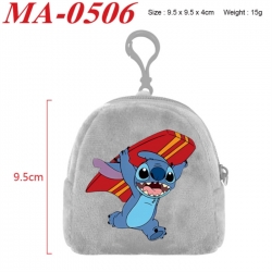Lilo & Stitch Anime cartoon plush coin purse 9.5X9.5X4cm