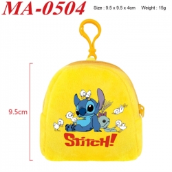 Lilo & Stitch Anime cartoon plush coin purse 9.5X9.5X4cm