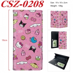 Sanrio Anime peripheral long three fold wallet 19x10x2cm