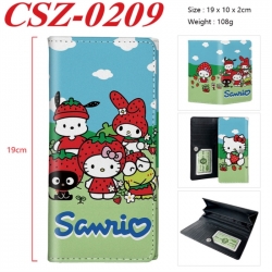 Sanrio Anime peripheral long three fold wallet 19x10x2cm