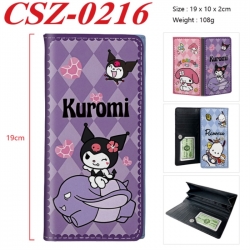 Sanrio Anime peripheral long three fold wallet 19x10x2cm