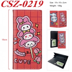 Sanrio Anime peripheral long three fold wallet 19x10x2cm