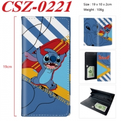 Lilo & Stitch Anime peripheral long three fold wallet 19x10x2cm