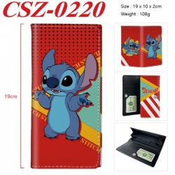 Lilo & Stitch Anime peripheral long three fold wallet 19x10x2cm