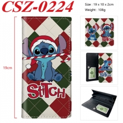 Lilo & Stitch Anime peripheral long three fold wallet 19x10x2cm