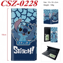 Lilo & Stitch Anime peripheral long three fold wallet 19x10x2cm
