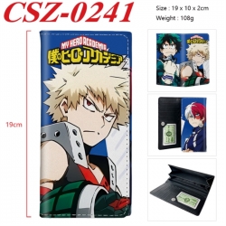 My Hero Academia Anime peripheral long three fold wallet 19x10x2cm