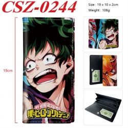 My Hero Academia Anime peripheral long three fold wallet 19x10x2cm