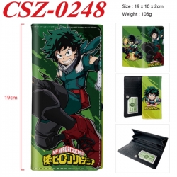 My Hero Academia Anime peripheral long three fold wallet 19x10x2cm
