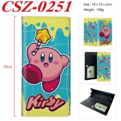 Kirby Anime peripheral long three fold wallet 19x10x2cm