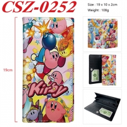 Kirby Anime peripheral long three fold wallet 19x10x2cm