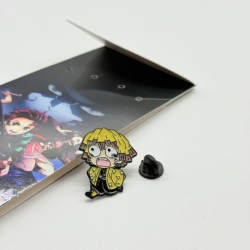 Demon Slayer Kimets Anime cartoon metal brooch  price for 5 pcs 