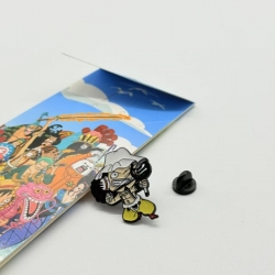 One Piece Anime cartoon metal brooch  price for 5 pcs 