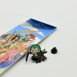 One Piece Anime cartoon metal brooch  price for 5 pcs 