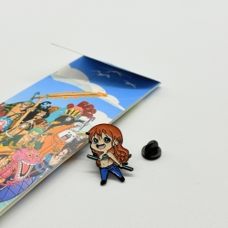 One Piece Anime cartoon metal brooch  price for 5 pcs 
