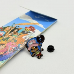 One Piece Anime cartoon metal brooch  price for 5 pcs 
