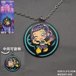 K-Pop Demon Hunters Anime peripheral rotatable necklace price for 5 pcs
