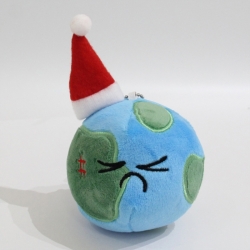 Earth and Christmas Hat  Woolen material PP cotton plush toy pendant 10x9x9cm  price for 5 pcs