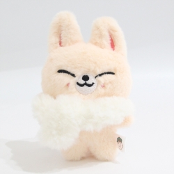 SKZOO Little rabbit fur+PP cotton plush toy pendant 12x8x5cm price for 5 pcs
