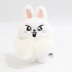 SKZOO Little rabbit fur+PP cotton plush toy pendant 12x8x5cm price for 5 pcs