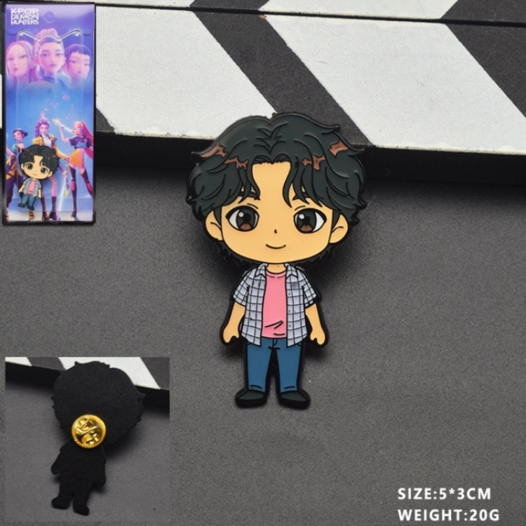 K-Pop Demon Hunters Anime cartoon metal brooch