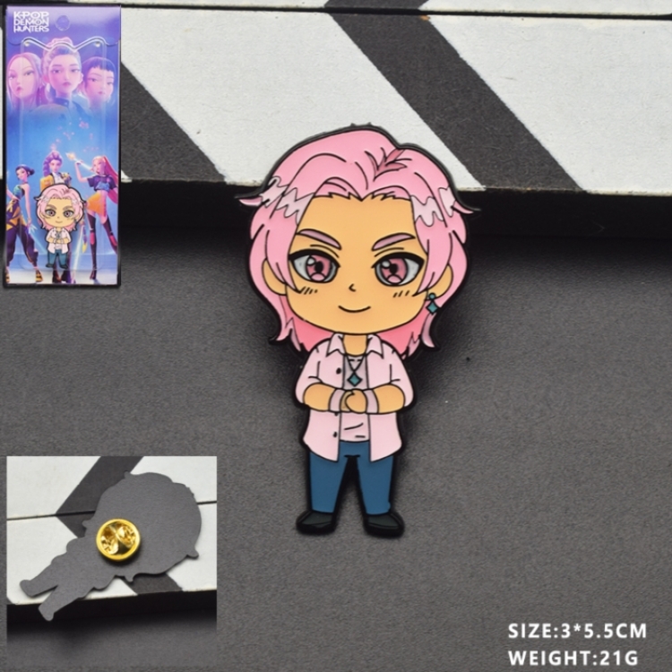 K-Pop Demon Hunters Anime cartoon metal brooch