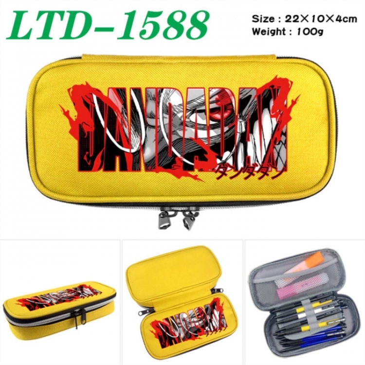 DANDADAN Anime Waterproof canvas zipper clamshell pencil case pencil case 22x10x4cm