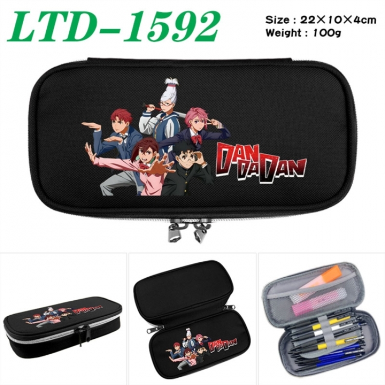 DANDADAN Anime Waterproof canvas zipper clamshell pencil case pencil case 22x10x4cm