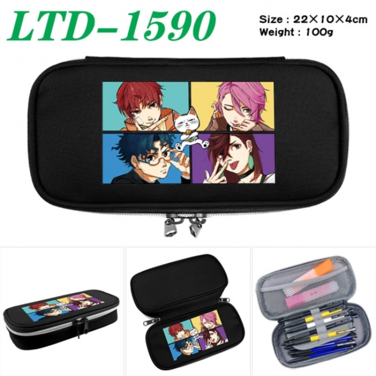 DANDADAN Anime Waterproof canvas zipper clamshell pencil case pencil case 22x10x4cm