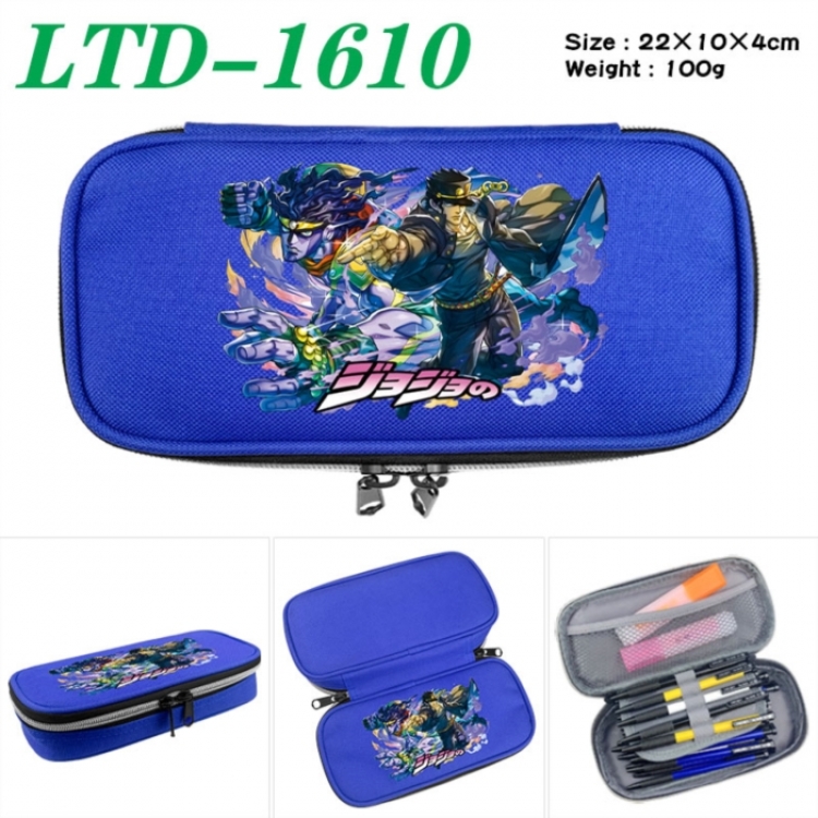 JoJos Bizarre Adventure Anime Waterproof canvas zipper clamshell pencil case pencil case 22x10x4cm