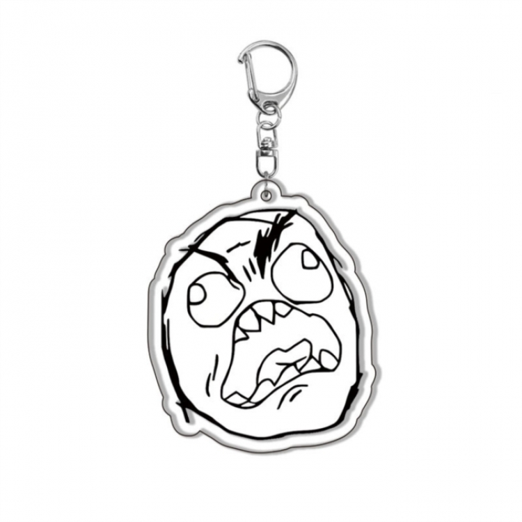  ‌Rage Comic Anime Acrylic Keychain Charm price for 5 pcs